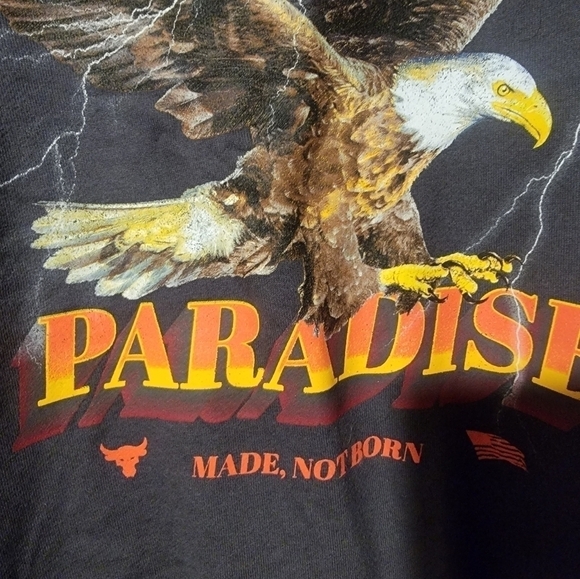 Under Armour Project Rock Iron Paradise Cutoff Sweatshirt Men 3XL 1367037-010 - Picture 4 of 6